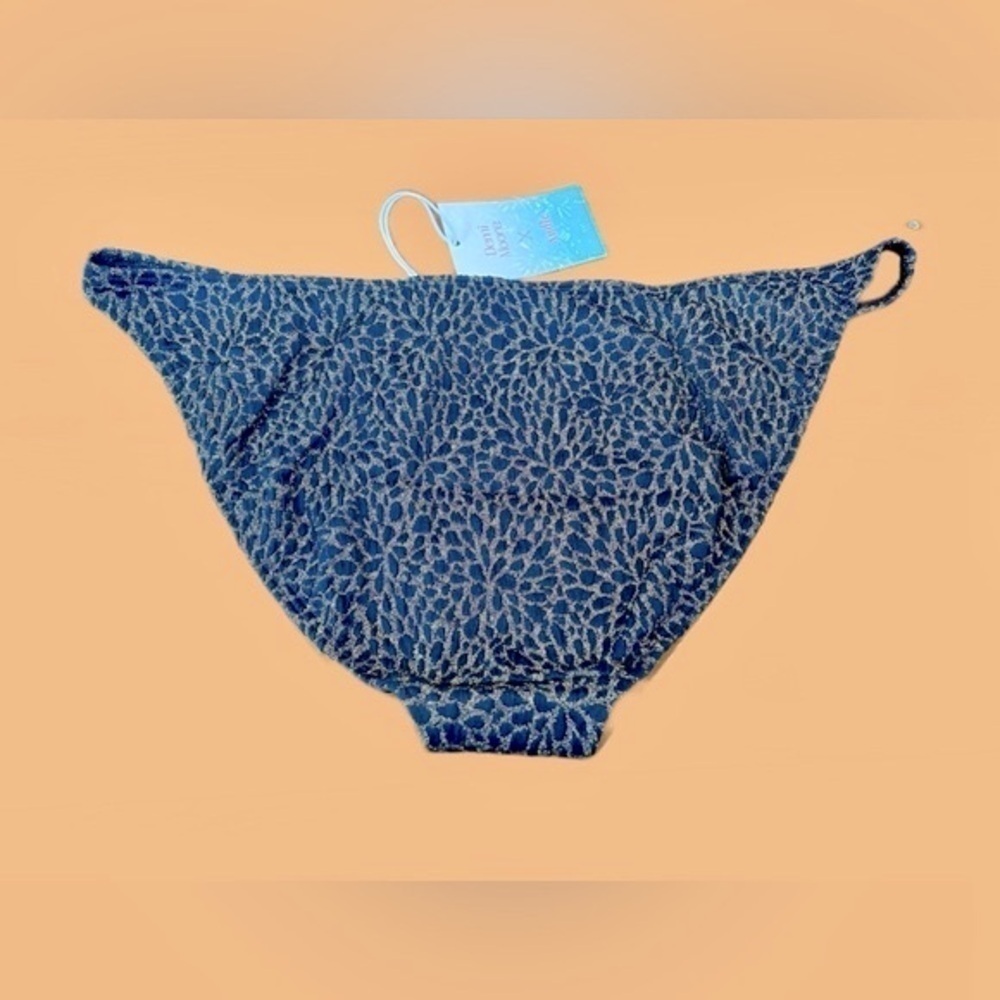 NWT Andie Swim X Demi Moore Sparkly Black Lurex Jacquard Tropaz Bikini Bottom XL - Picture 4 of 12